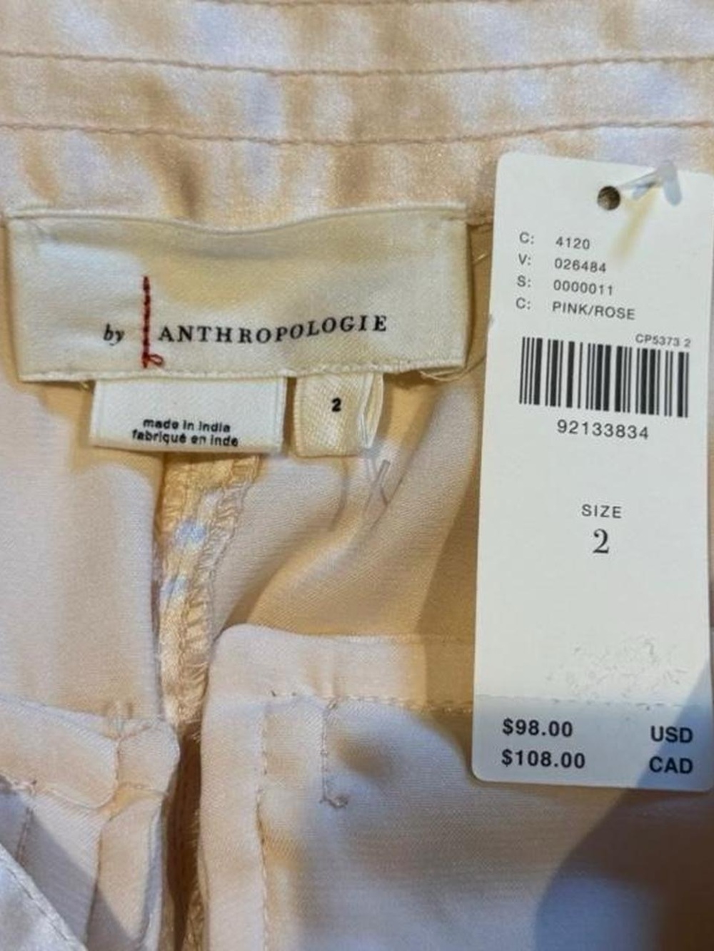 Anthropologie Pink/Rose Satin-look Mini Skirt with Utility Pocket - Picture 5 of 8